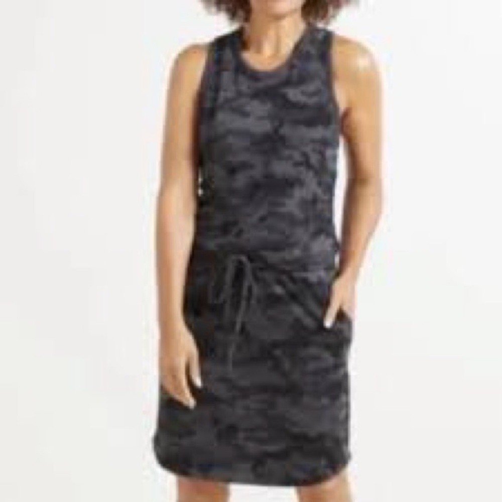 NBW,Kyodan,Sleeveless-Upper, Camouflage Drawstring-Waist Skort Dress,Size Small - Picture 3 of 12